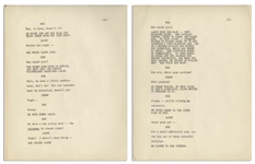 Moe Howard's 62pp. Script, Plus Run Down Page, for ''The Colgate Comedy Hour'' Airing 16 December 1951 -- Very Good Plus Condition